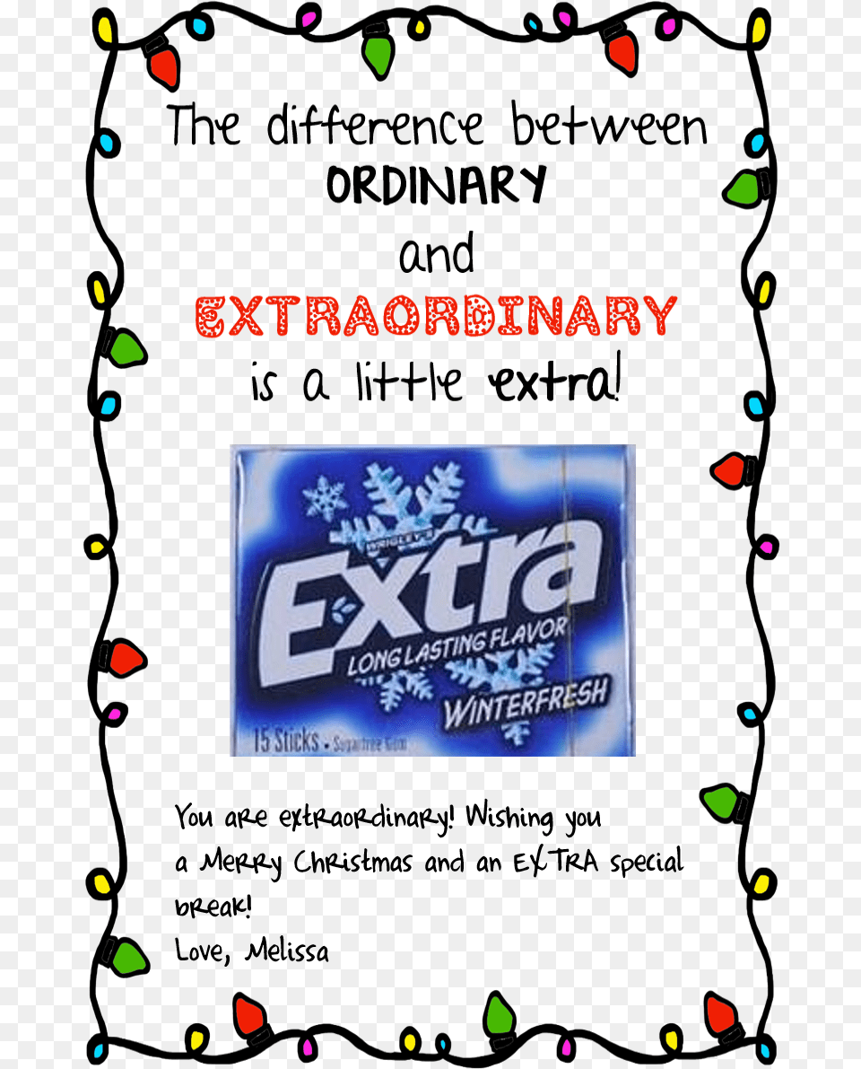 Extra Gum Gift Tag Freebie Just Customize The Message Extra Sugarfree Gum Winterfresh 15 Count Sticks Pack, Outdoors, Paper, Nature, Accessories Free Png