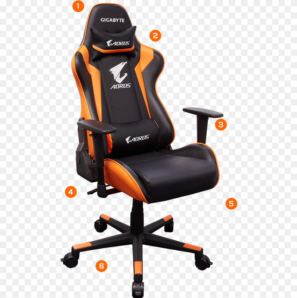 Extra Higher Backrest Gigabyte Aorus Gaming Chair, Cushion, Home Decor, Furniture, Headrest Free Png