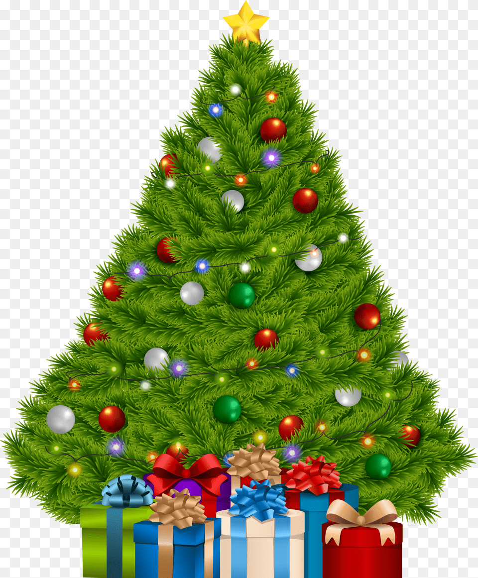 Extra Large Christmas Tree With Gifts Clip Art Christmas Tree And Gifts Free Png