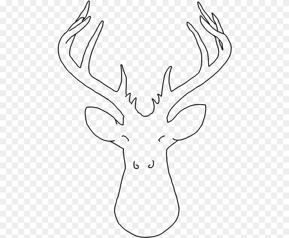 Extra Large Deer Deer, Gray Png