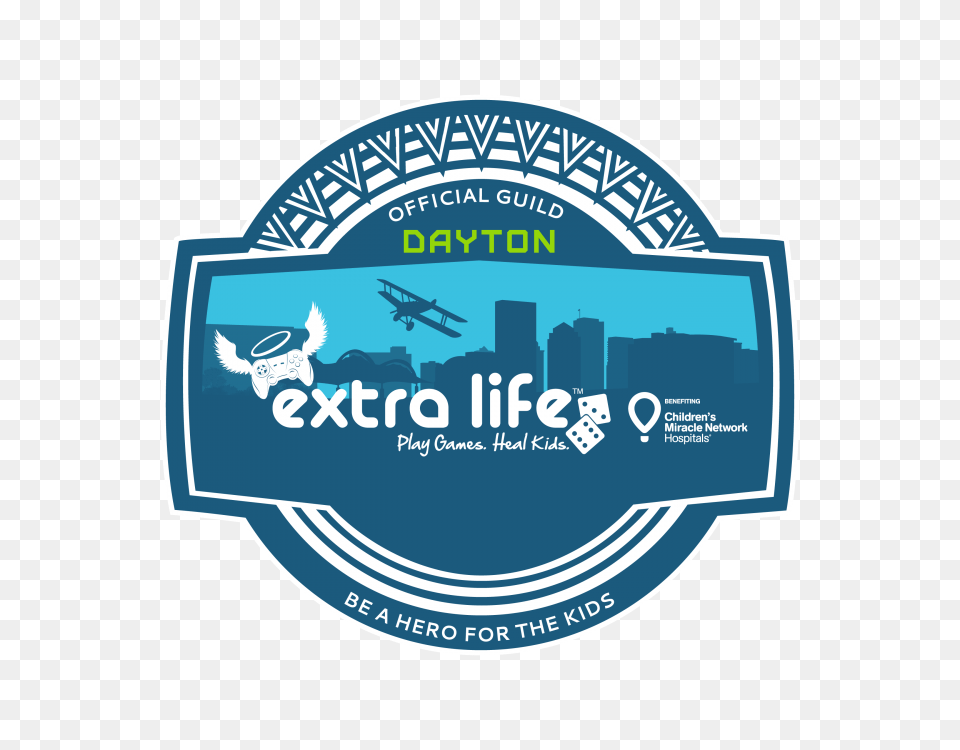 Extra Life Dayton Oh Guild, Logo, City, Aircraft, Airplane Png Image