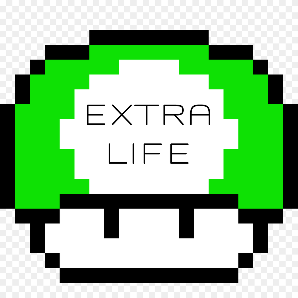 Extra Life Game Shop, First Aid, Green, Stencil Free Png Download