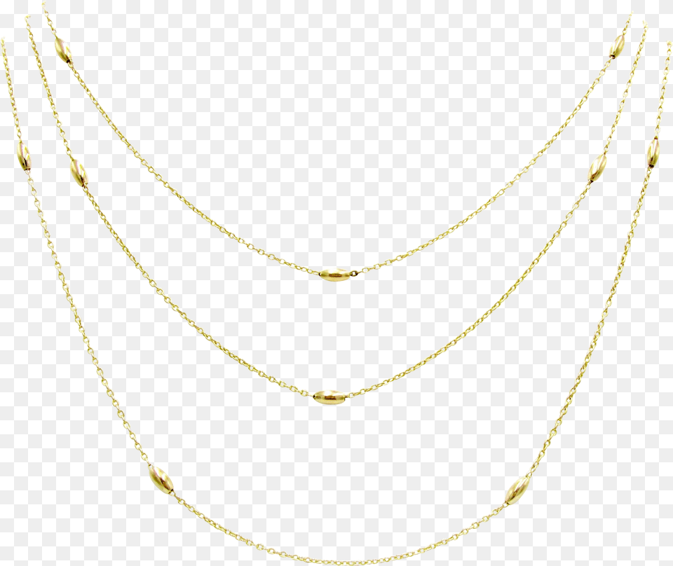 Extra Long Antique Gold Ellipse Bead Layering Station Chain, Accessories, Jewelry, Necklace Png