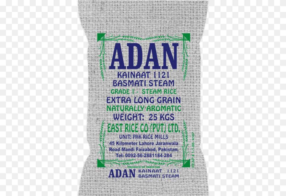 Extra Long Grain 1121 Basmati Steam Rice Cushion, Bag, Book, Publication, Sack Free Png Download