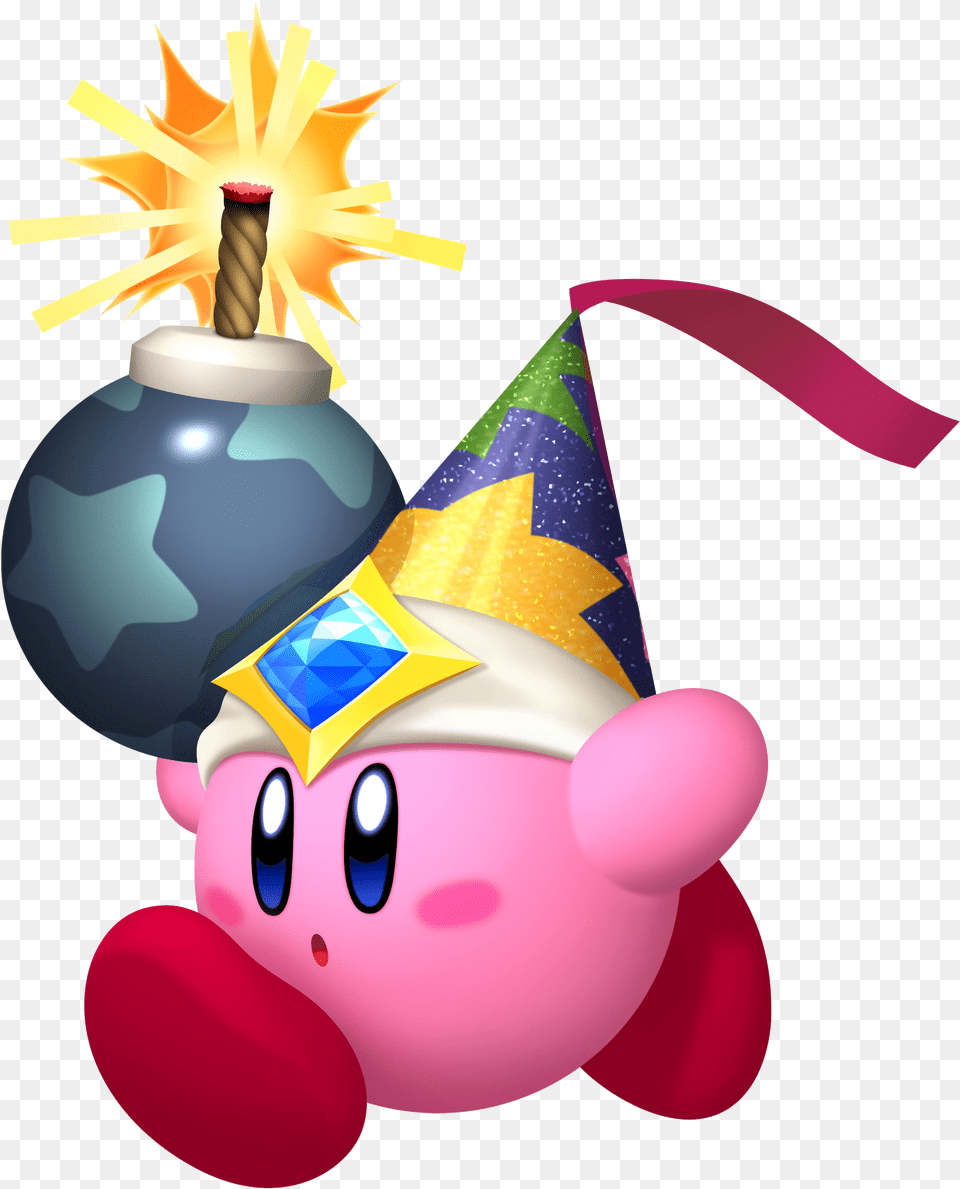 Extracreditz Is Covering Temujin Aka Genghis Khan In Kirby Star Allies Bomb, Clothing, Hat, Party Hat Png Image