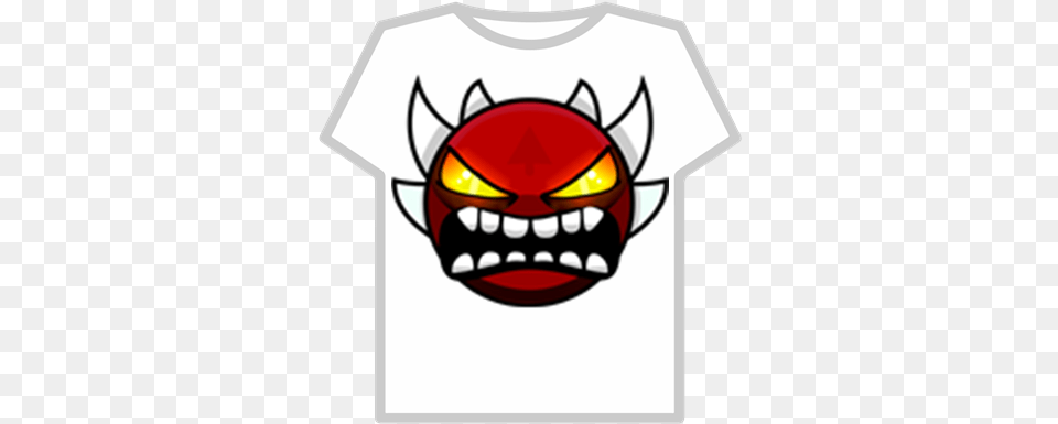 Extreme Demon Face Roblox Extreme Demon Geometry Dash, Clothing, T-shirt, Dynamite, Weapon Free Png