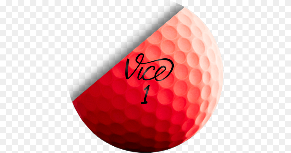 Extremely Soft Matte Cast Urethane Cover With S2tg Vice Golf Balls Red, Ball, Golf Ball, Sport, Disk Free Transparent Png