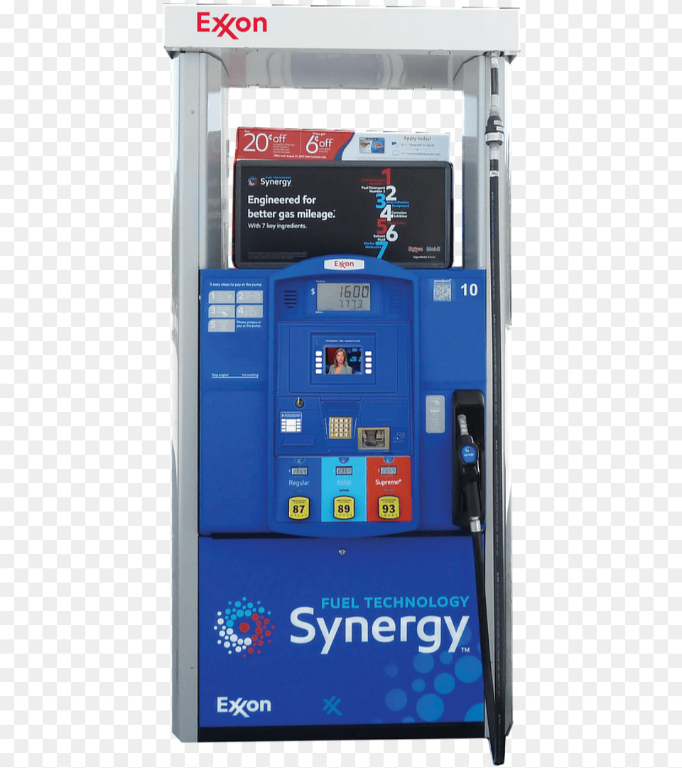 Exxon Gas Pump, Machine, Gas Pump, Person Free Png