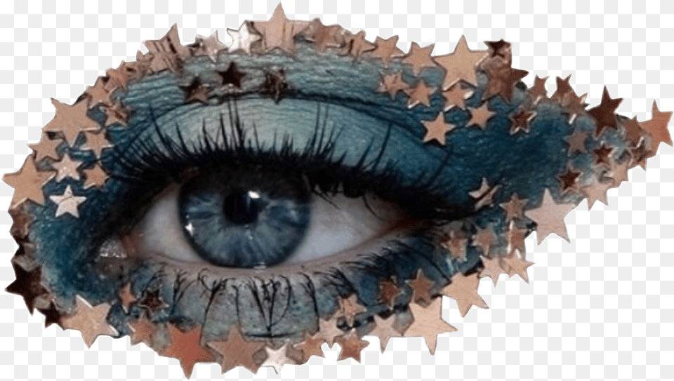 Eye Aesthetic Blue Stars Glitter Eye Aesthetic Niche, Person Png