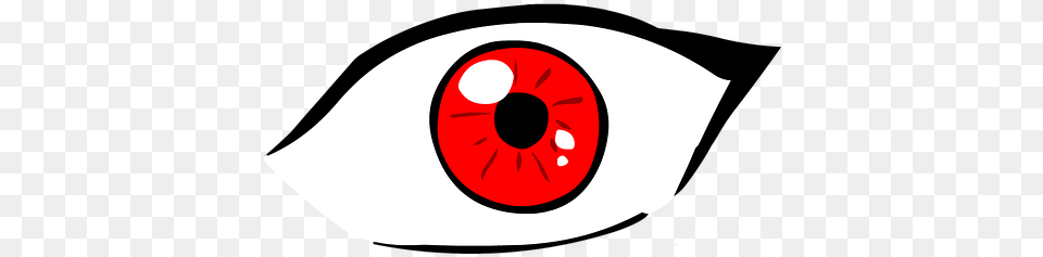 Eye Anime Iris Girl Person Cartoon White Red Circle, Food, Fruit, Plant, Produce Free Transparent Png