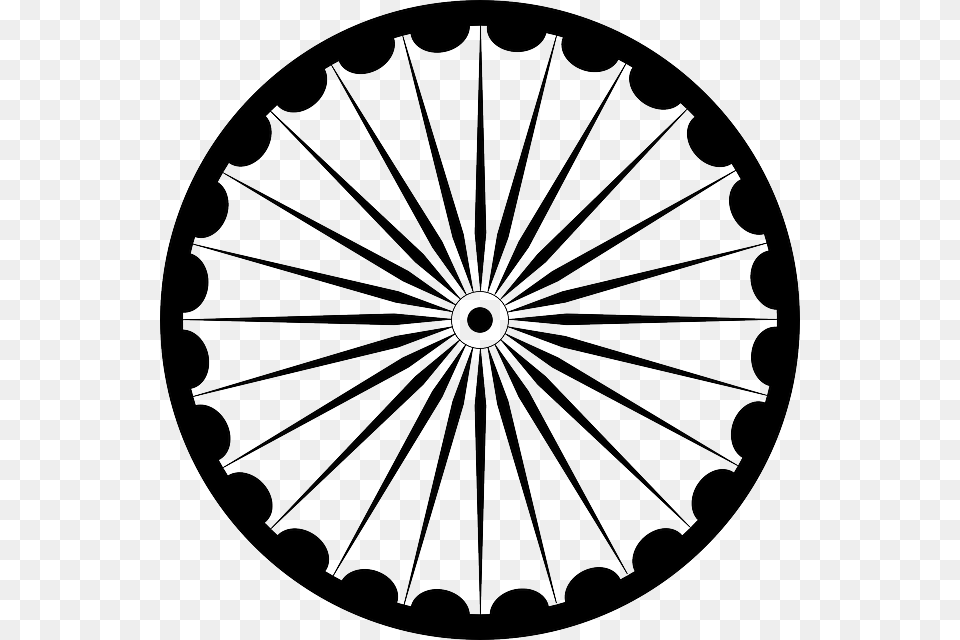 Eye Black Fan Symbol Design Sun Flower Circle Ashok Chakra Clipart Black And White, Machine, Wheel, Canopy, Spoke Free Png