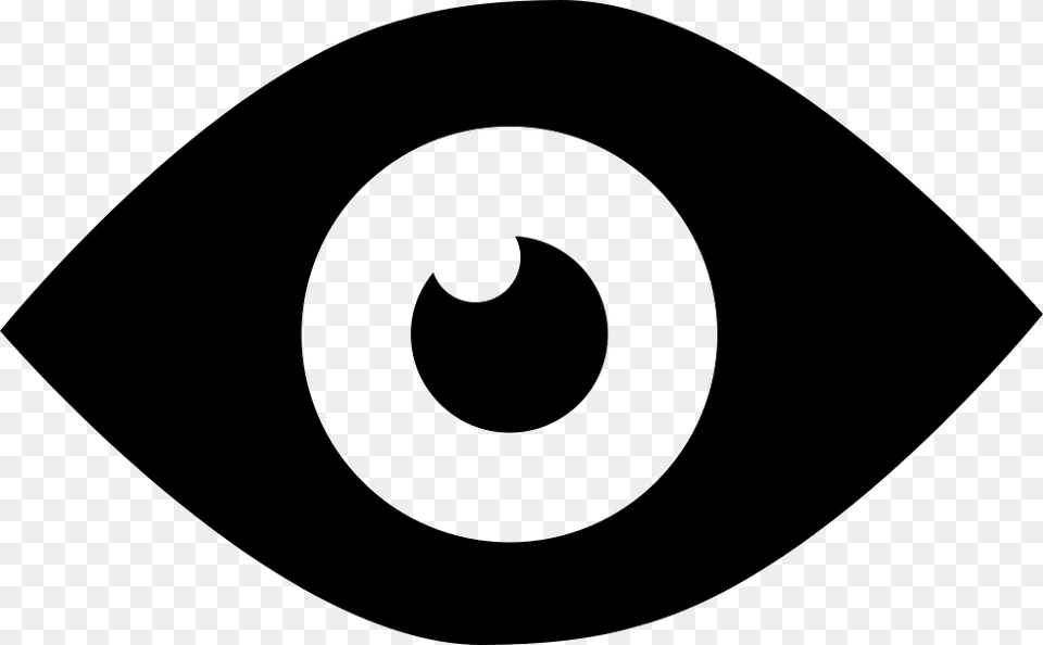 Eye Black Shape Icon Download, Logo, Disk, Symbol Free Png