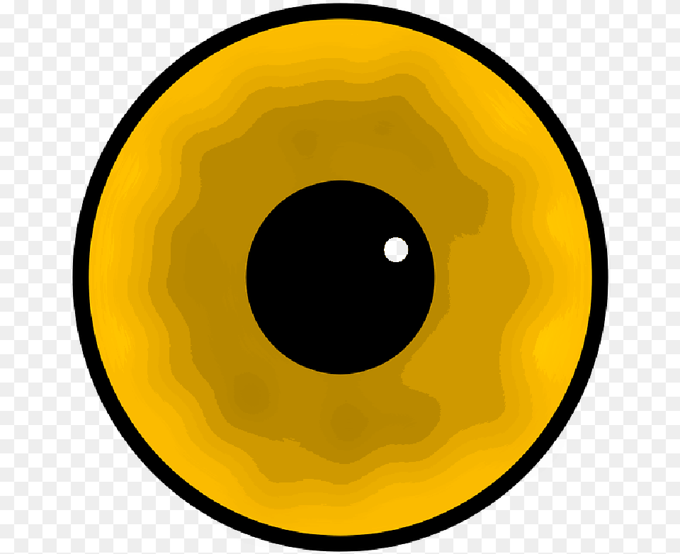 Eye Black Yellow Circle White Cartoon Dot Smiley Face, Food, Hole, Sweets, Disk Free Transparent Png