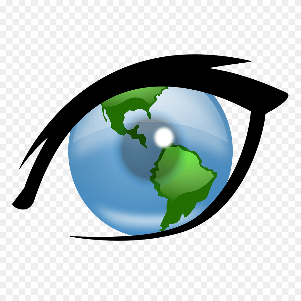 Eye Can See The World Clipart, Outdoors, Nature, Astronomy, Outer Space Png Image