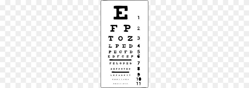 Eye Chart Text, Symbol, Alphabet, Number Png Image