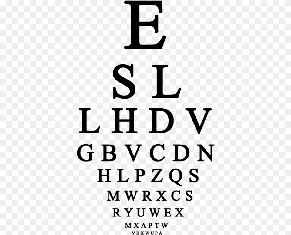 Eye Chart Poster, Gray Png Image