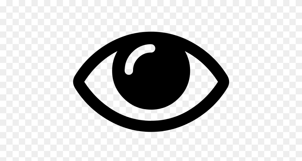 Eye Clipart, Gray Png