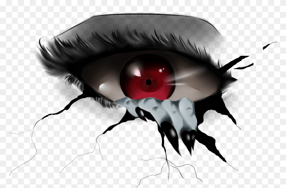 Eye Demon Drawing Devil Demon Eyes Transparent Background, Sphere, Food, Fruit, Plant Free Png