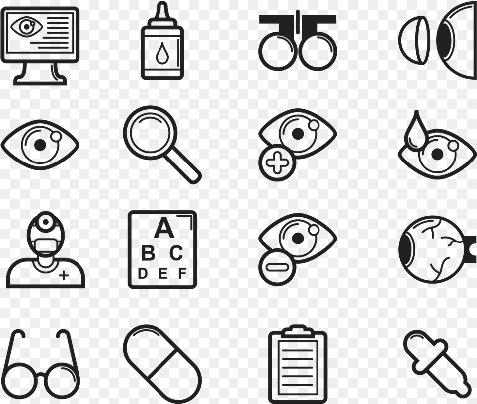 Eye Doctor Icons Vector, Text, Blackboard, Symbol Free Png Download