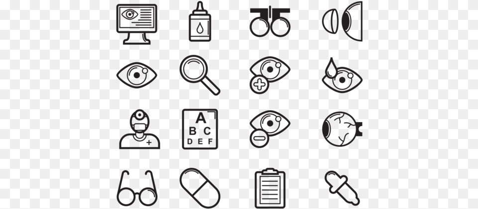 Eye Doctor Icons Vector Iconos De Optometria, Symbol, Text Png