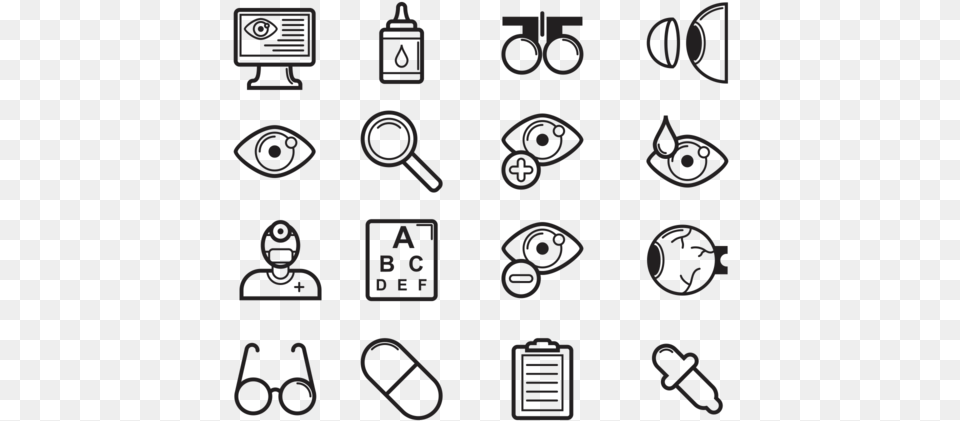 Eye Doctor Icons Vector Personal Hygiene Objects, Symbol, Text Free Transparent Png