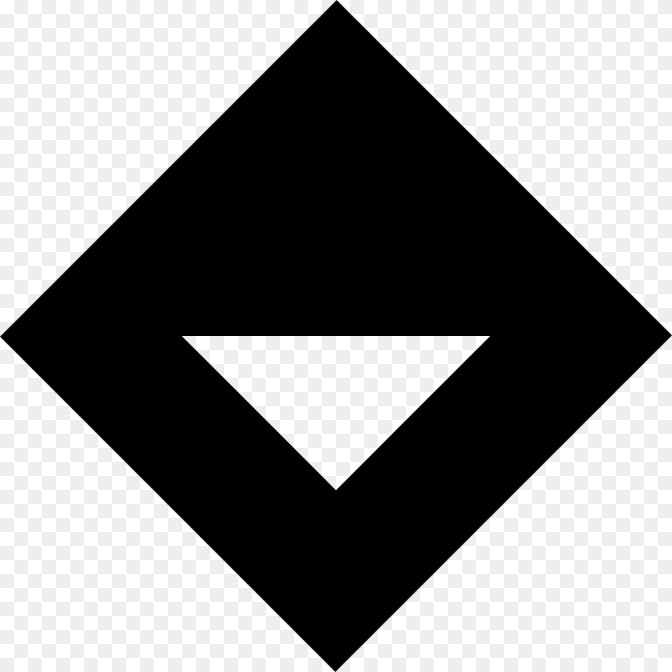 Eye Down Low White Icon, Triangle Png