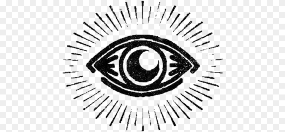 Eye Eyeoftruth Illuminati Ocultic Ocultism Supculture Black And White Eye Tattoo, Cutlery, Fork Free Png