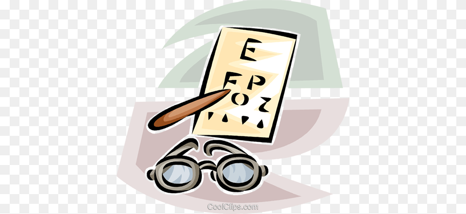Eye Glasses And Eye Exam Chart Royalty Vector Clip Art, Text Png