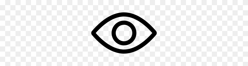 Eye Icon Outline, Gray Free Transparent Png