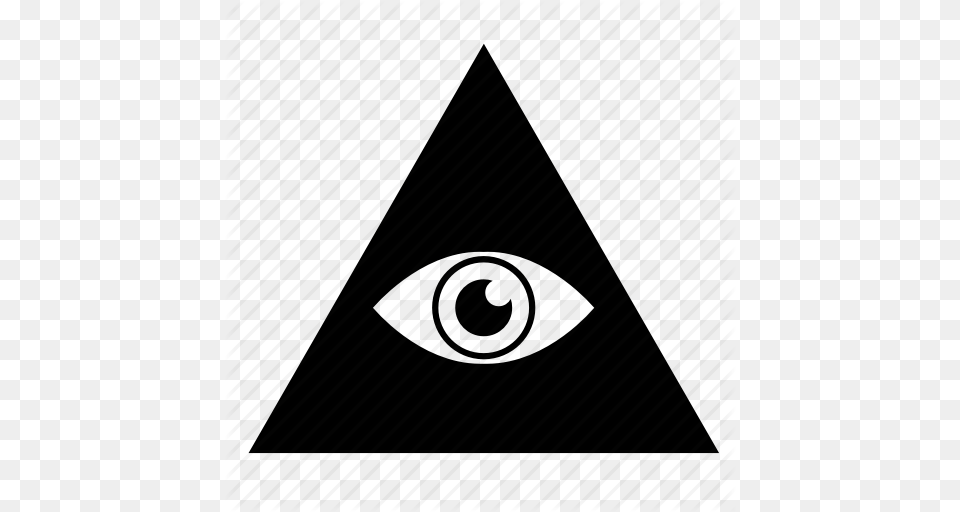 Eye Illuminati Label Pyramid Sect Sign Icon, Triangle Free Png