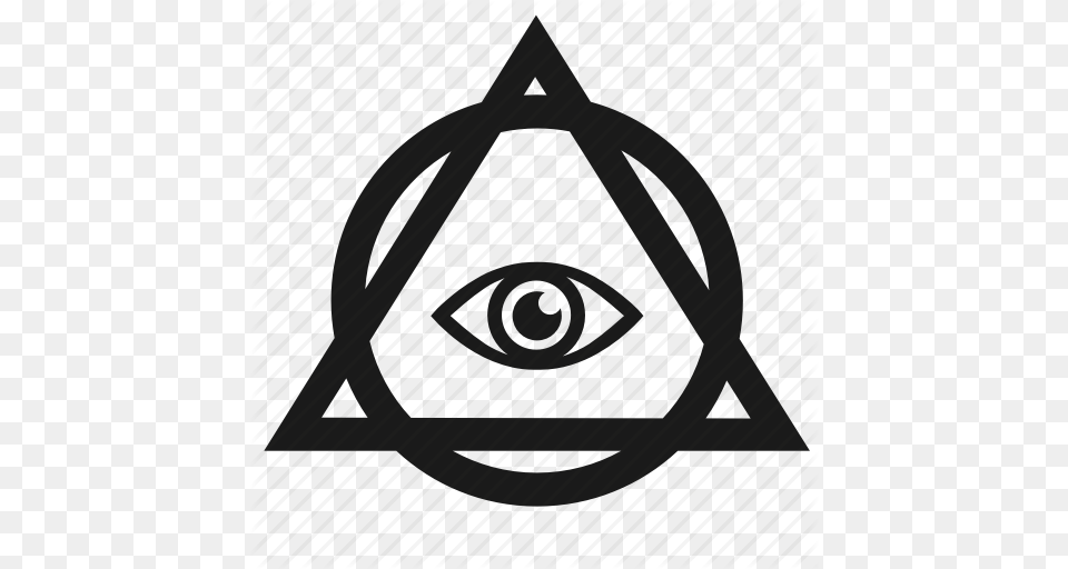 Eye Illuminati Pyramid Round Triangle Icon, Symbol Png Image