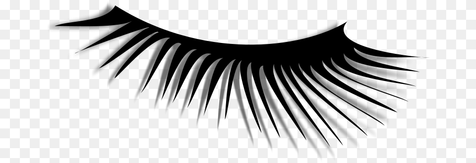 Eye Lash Clipart, Gray Free Png