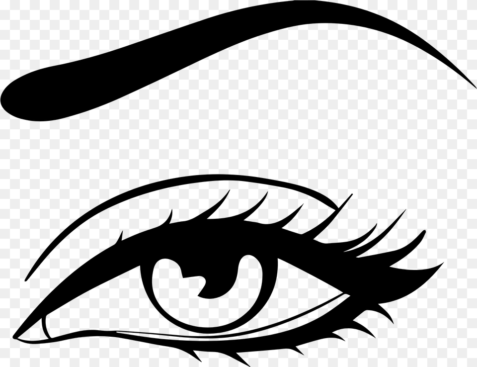 Eye Lashes Logo Design, Gray Free Png