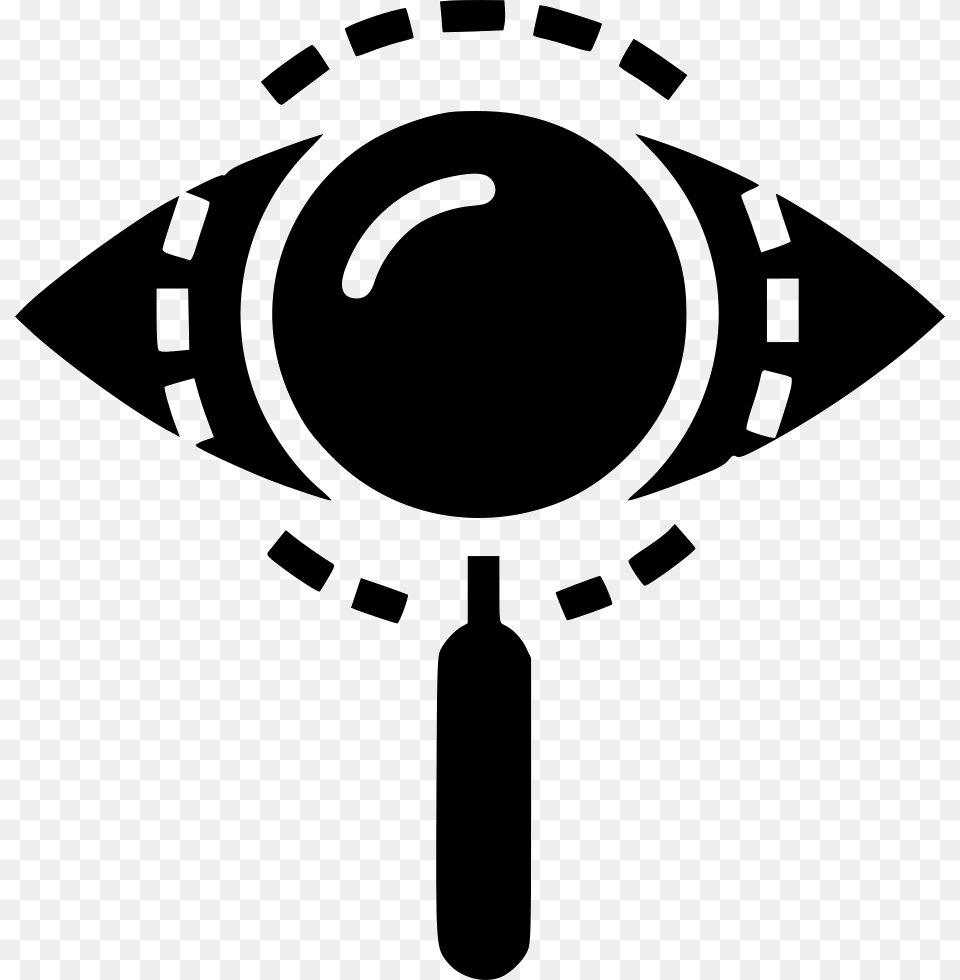 Eye Mission Vision View Find Search Magnifier Glass Modification Icon, Stencil, Ammunition, Grenade, Weapon Png Image