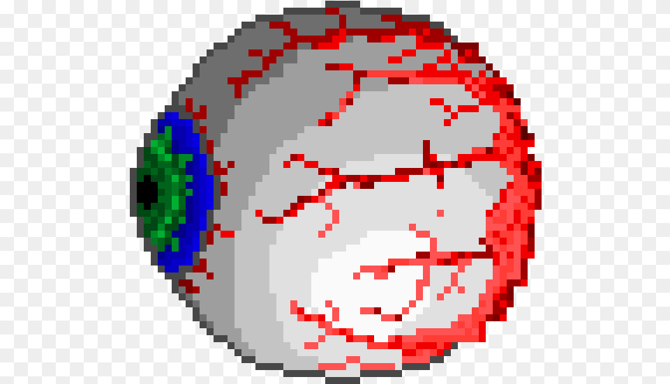 Eye Of Cthulhu Clipart Download Terraria Eye Of Cthulhu Pixel Art, Sphere, Dynamite, Weapon Free Transparent Png