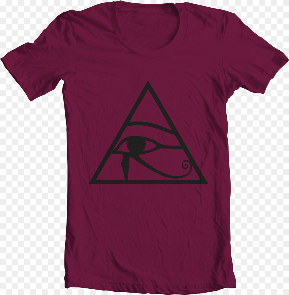 Eye Of Horus, Clothing, T-shirt, Triangle, Shirt Free Transparent Png