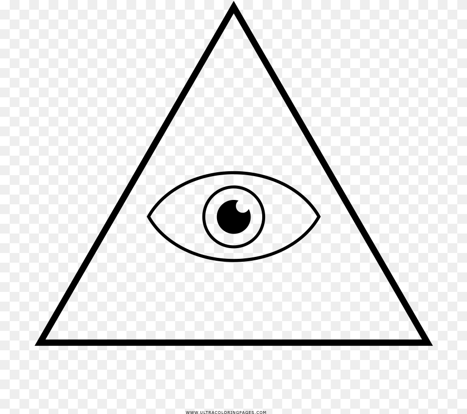 Eye Of Providence Coloring, Gray Free Transparent Png