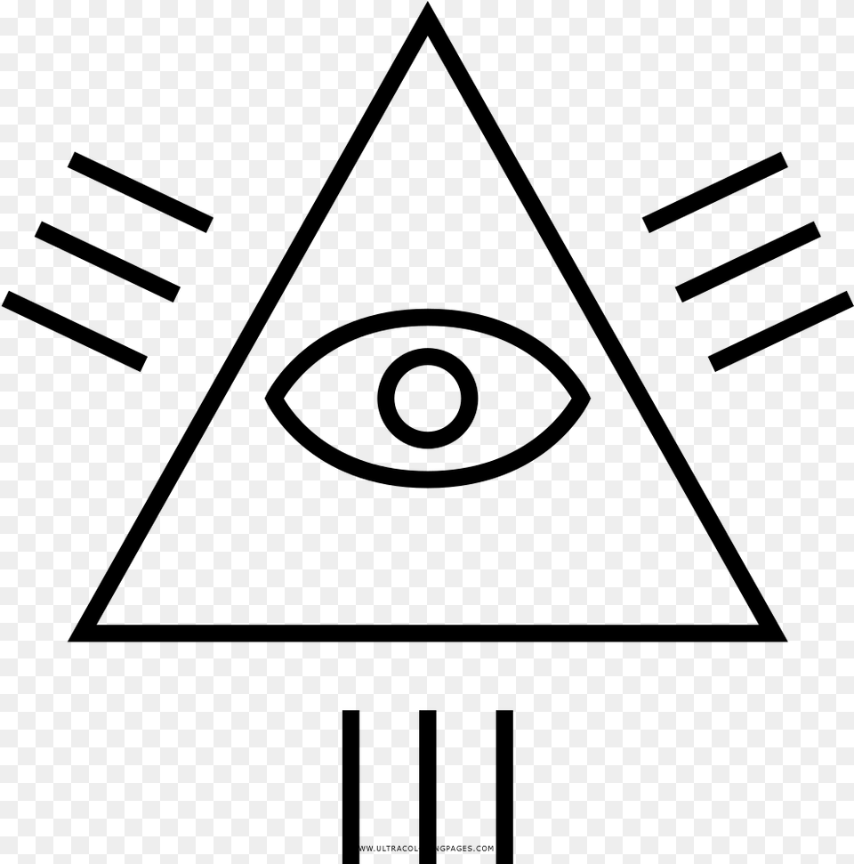 Eye Of Providence Coloring, Gray Free Transparent Png