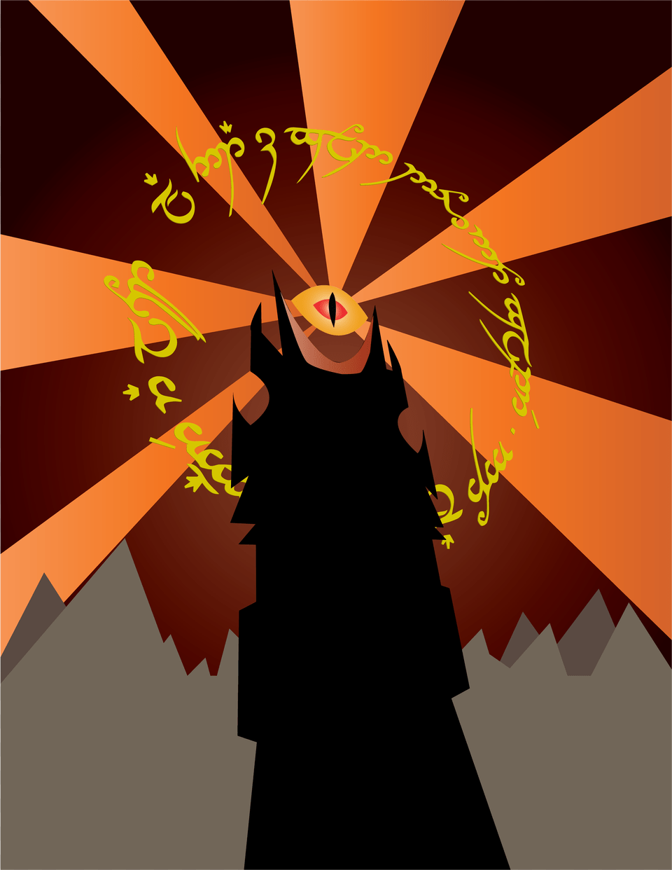 Eye Of Sauron Poster Illustration, Adult, Female, Person, Woman Png Image