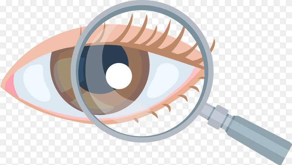 Eye Ophthalmology On Glasses Eye With Magnifying Glass, Ammunition, Grenade, Weapon Free Png