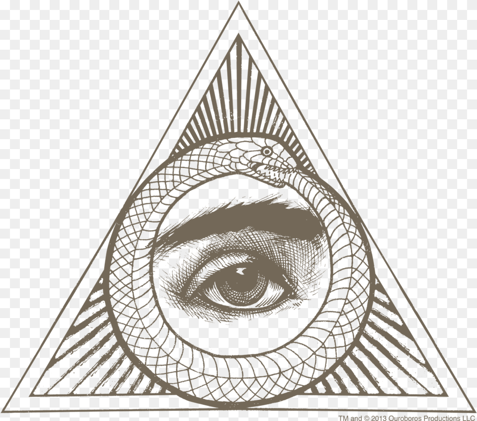 Eye Ouroboros Mousepad Eye Of Providence Ouroboros, Triangle, Face, Head, Person Free Png Download