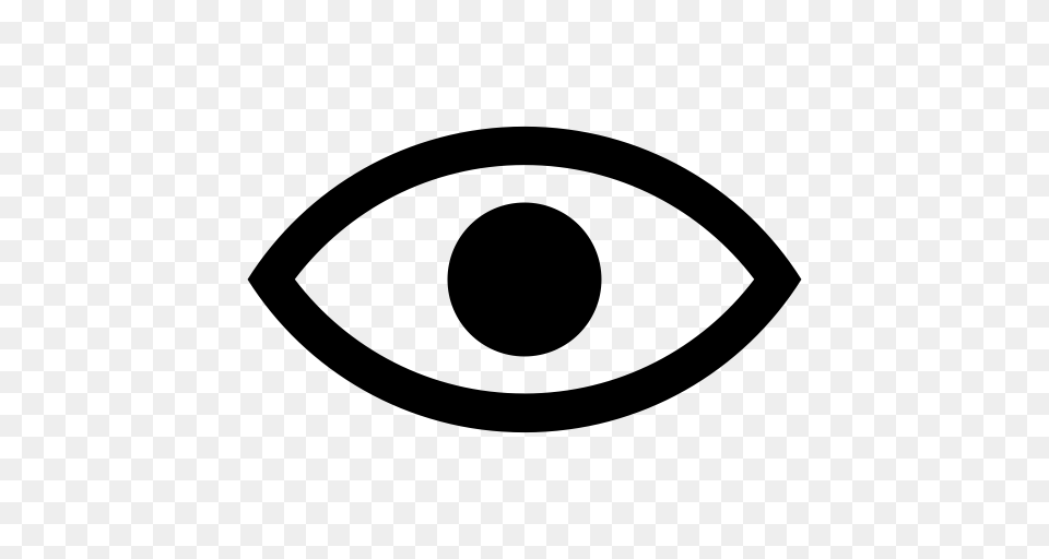 Eye Outline, Gray Free Png Download