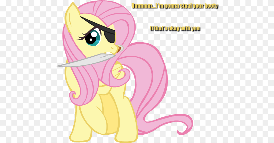 Eye Patch Image With No Background Fluttershy With An Eyepatch, Book, Comics, Publication, Baby Free Transparent Png