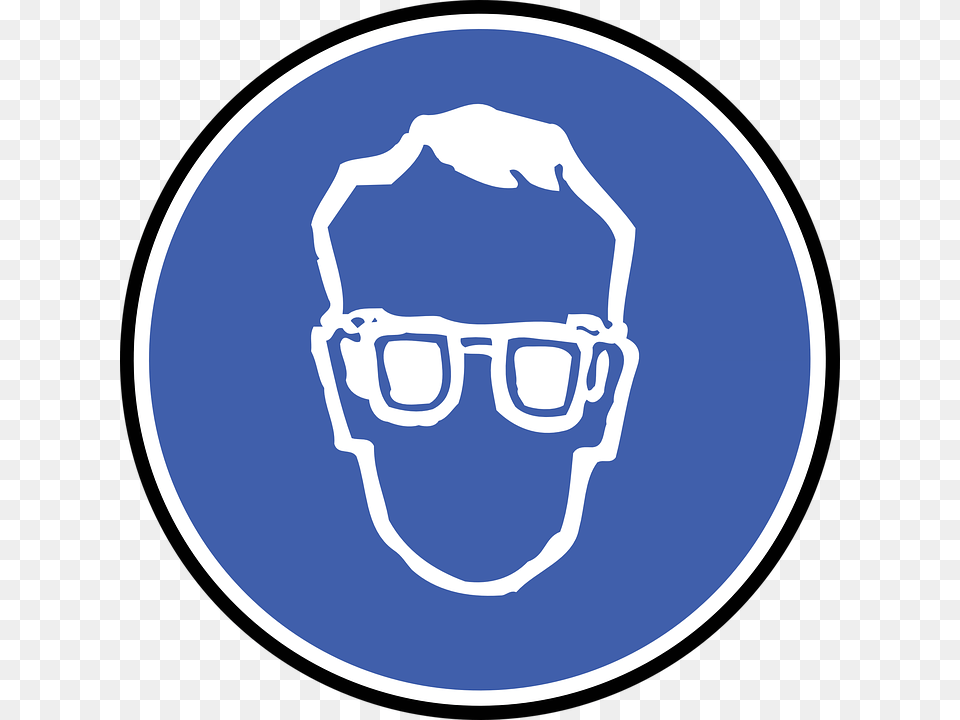 Eye Protection Glasses Face Man Sign Symbol Icon Safety Glasses Sign, Photography, Accessories, Head, Person Png