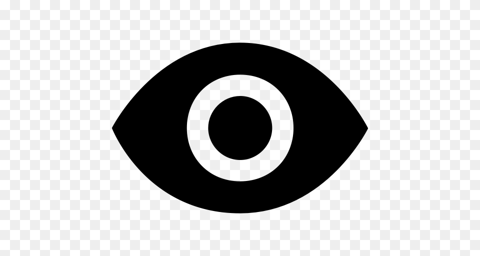Eye See View Watch Icon, Gray Png