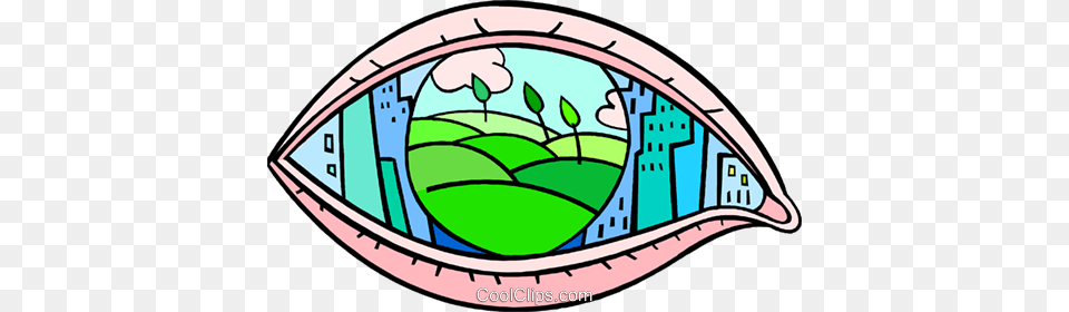 Eye Seeing Cities And Country Fields Royalty Vector Clip Art, Outdoors, Graphics, Hot Tub, Nature Png