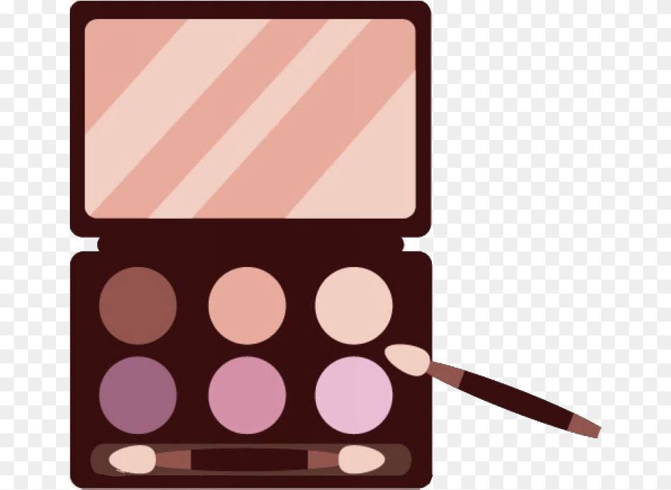 Eye Shadow Make Up Cartoon Makeup Brown Make Up Cartoon, Paint Container, Palette, Cosmetics, Head Png Image