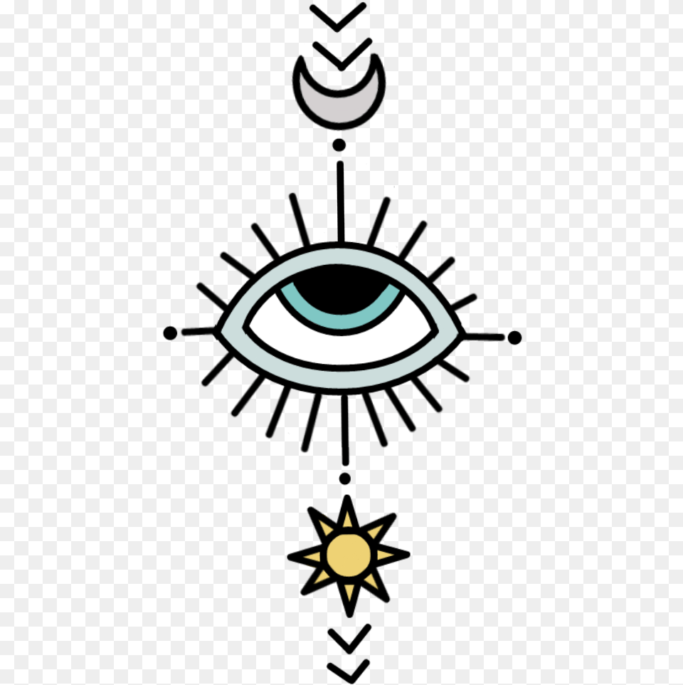 Eye Tattoo Cute Tumblr Boho Bohochic Sol Y Luna, Lighting, Logo, Astronomy, Moon Free Transparent Png