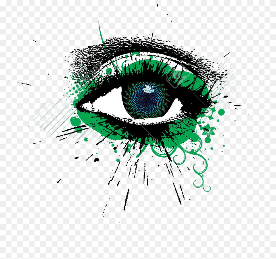 Eye Vector, Art, Graphics, Green, Adult Png Image