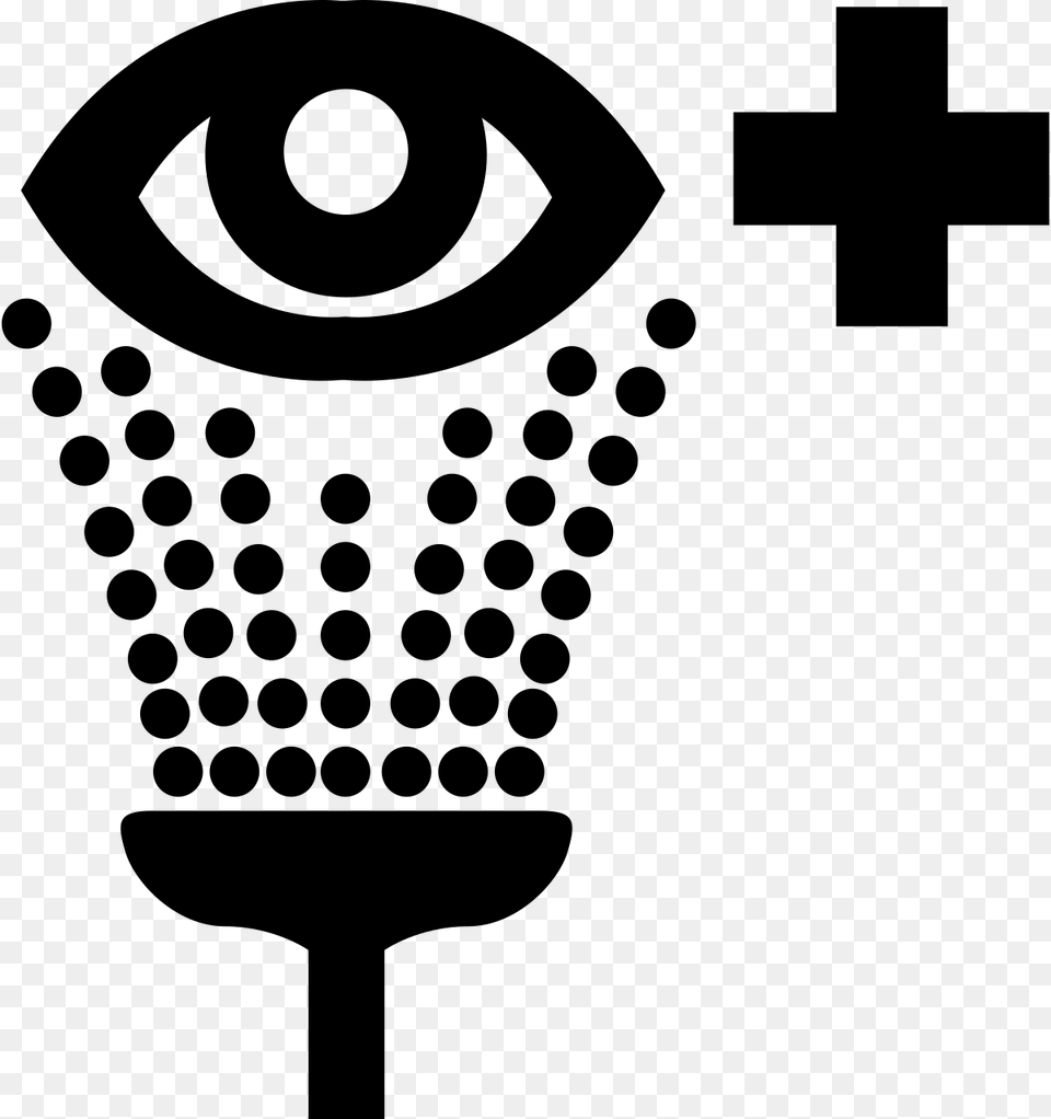 Eye Wash Station Icon, Gray Png